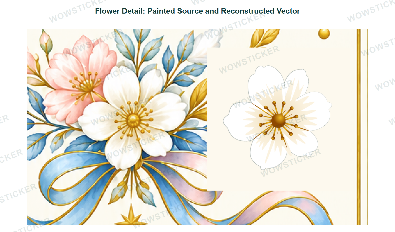 Flower detail comparison