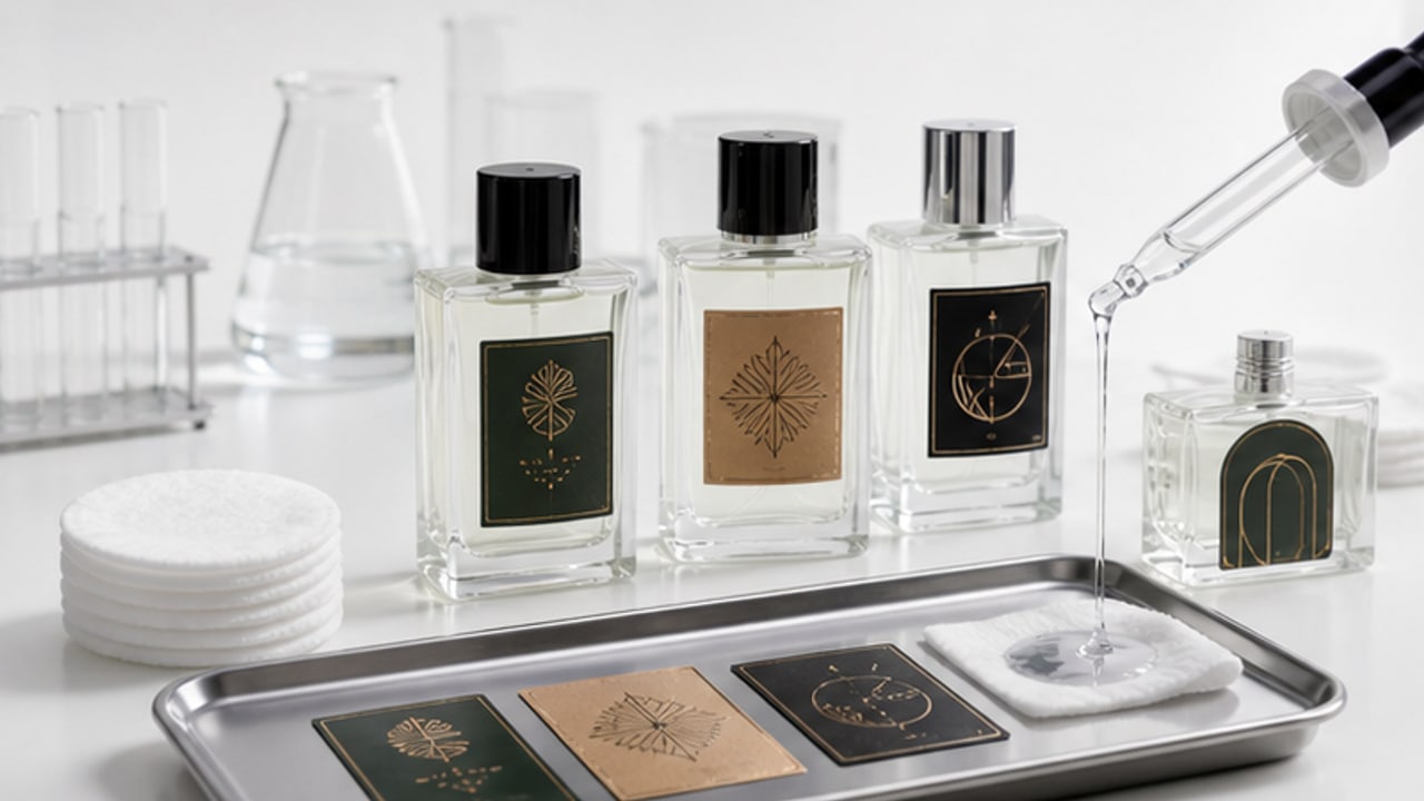 Alcohol-Resistant Vinyl Stickers for Indie Perfume Brands