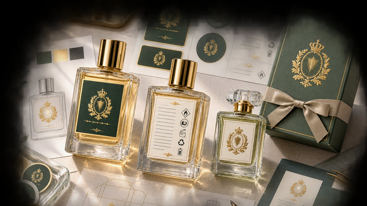 How should buyers keep perfume back-label compliance text legible for perfume gift sets?