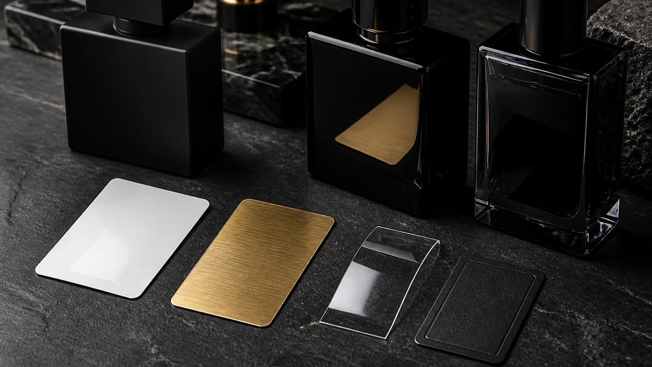 Black Perfume Bottle Label Material Guide: Contrast, Finish, and Premium Details