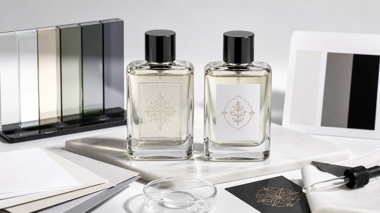 Clear vs White Perfume Labels: Which Works Better on Glass Bottles?