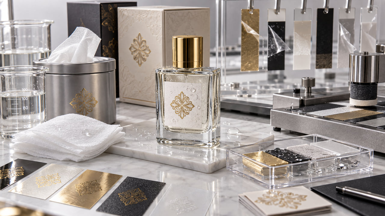 What durability questions matter for refillable perfume bottle labels for boutique retail displays?