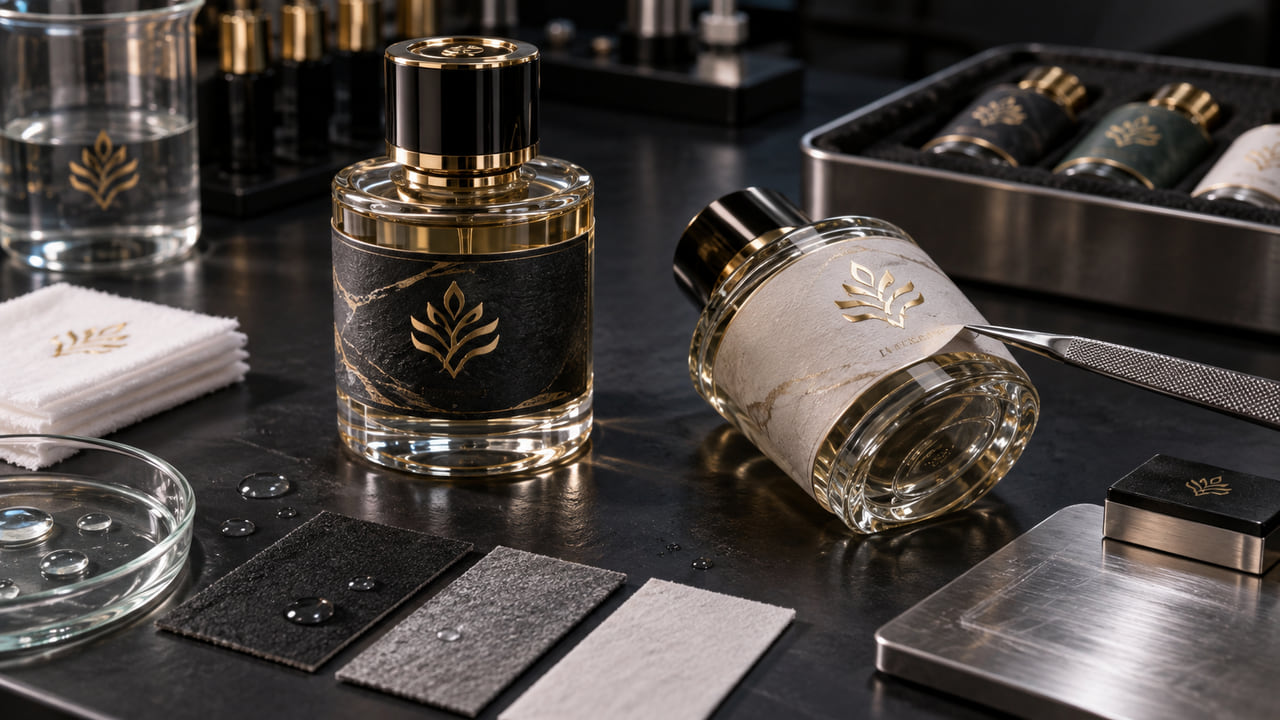 What durability questions matter for refillable perfume bottle labels for ecommerce perfume brands?