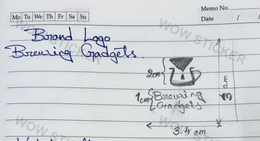Customer sketch for Brewing Gadgets logo