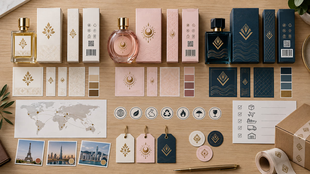 How should buyers plan multi-country perfume label systems for ecommerce perfume brands?