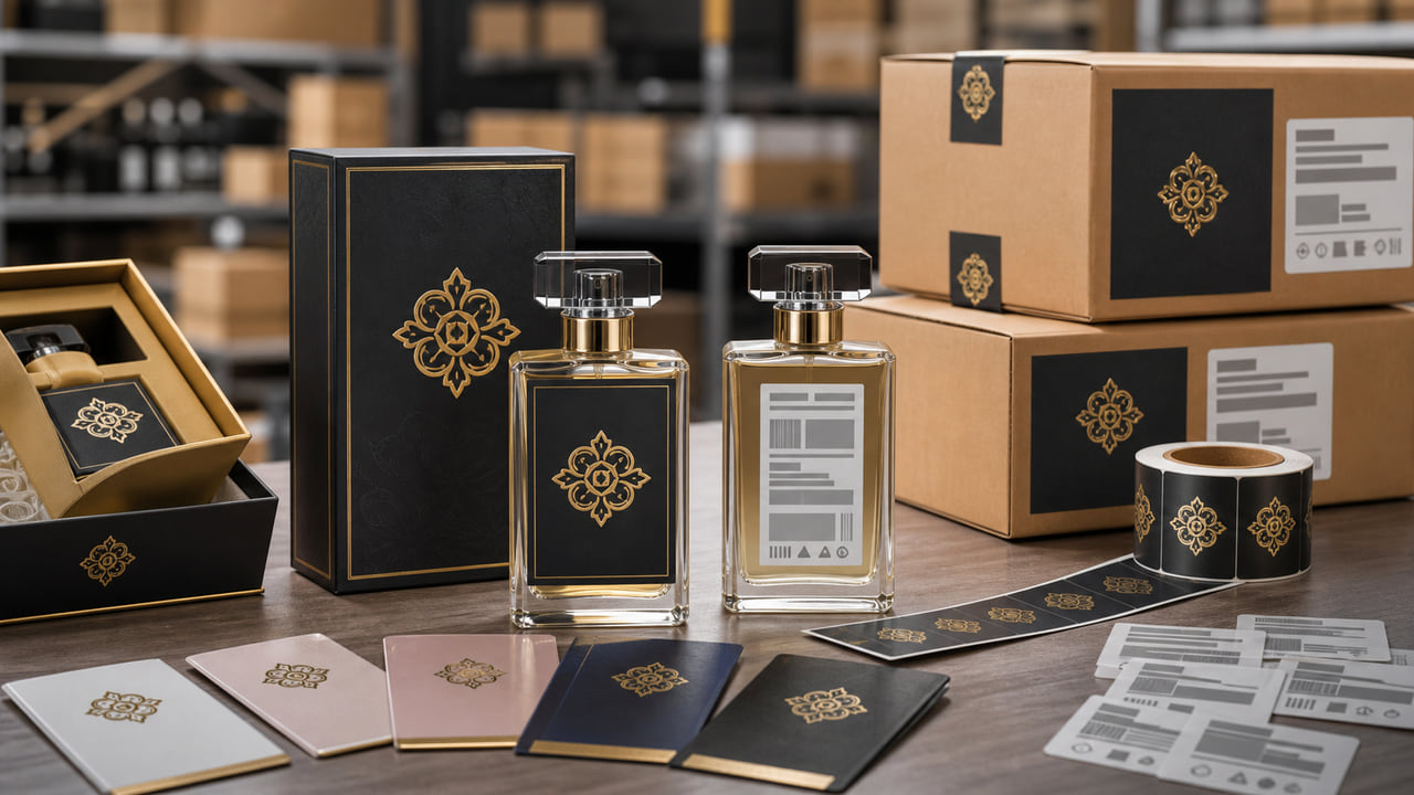 How should buyers plan multi-country perfume label systems for perfume gift sets?