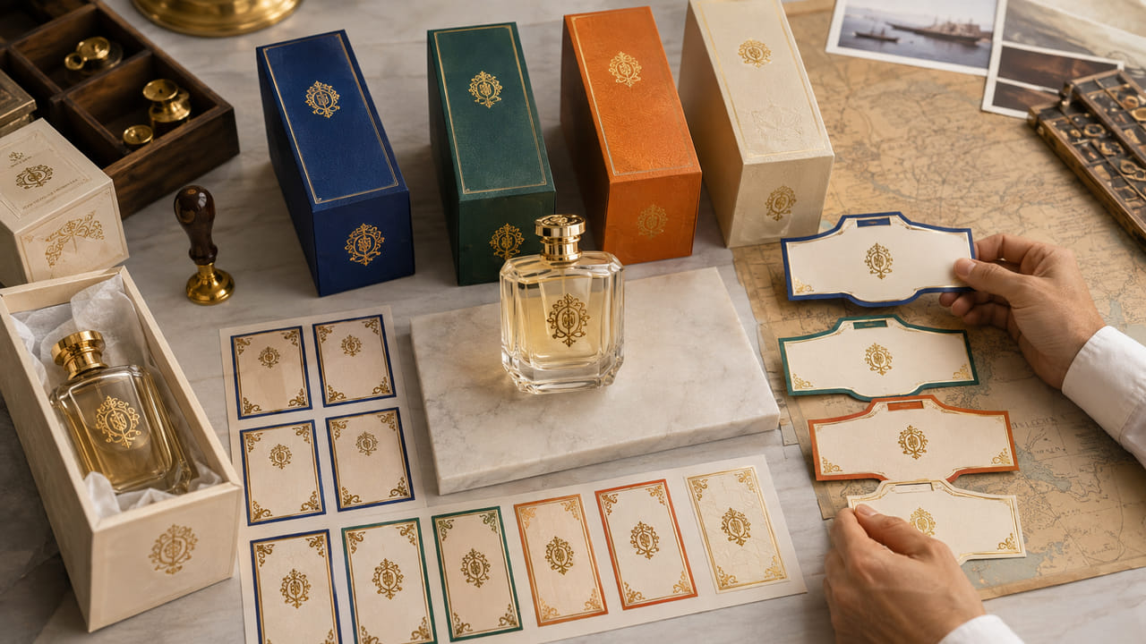 How should buyers plan multi-country perfume label systems for repeat orders?