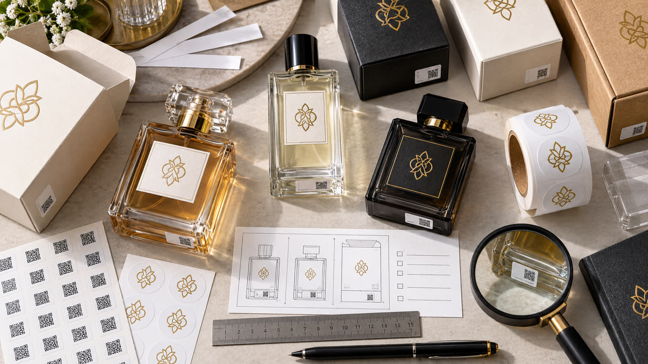 Where should buyers place perfume batch codes for ecommerce perfume brands?