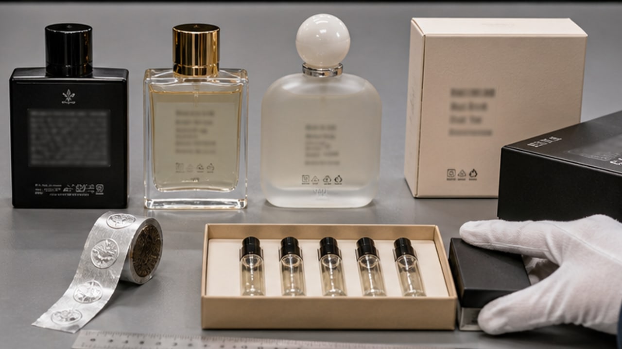 Batch Code Placement for Perfume Bottles, Boxes, and Discovery Sets