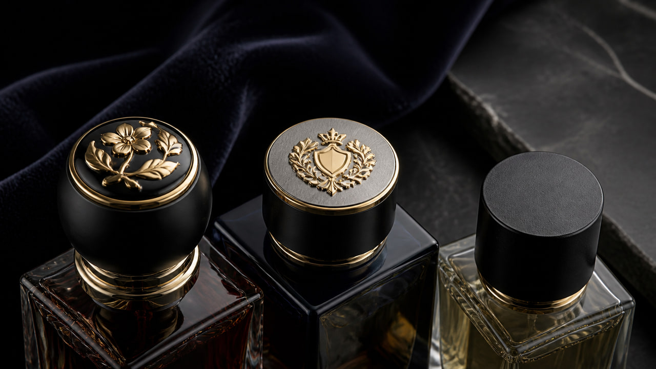 Should buyers use resin stickers or metal plates for perfume cap decoration for ecommerce perfume brands?