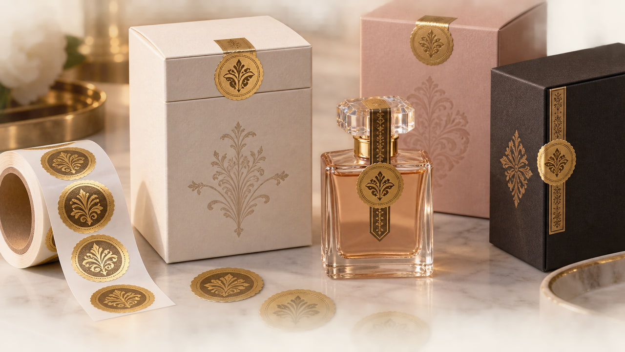 How should buyers design perfume carton seal stickers for GCC fragrance launches?