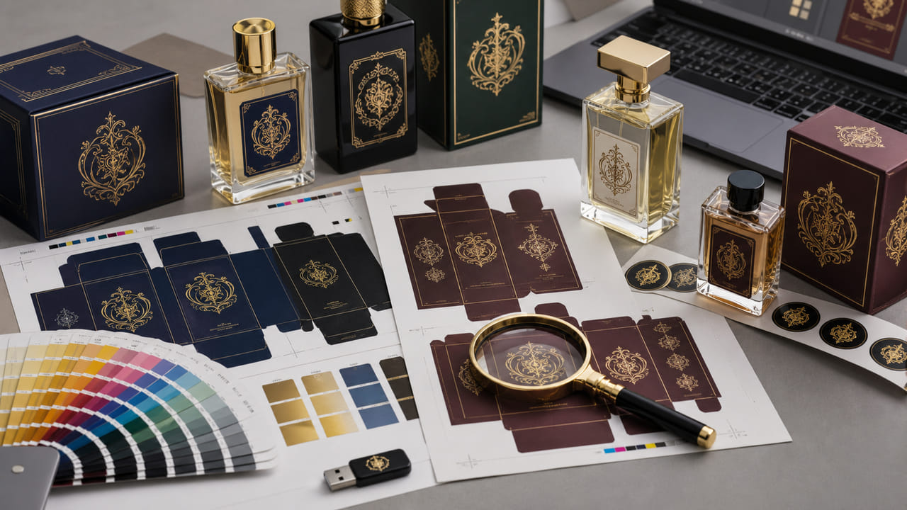 What artwork file checks prevent perfume label production delays for ecommerce perfume brands?