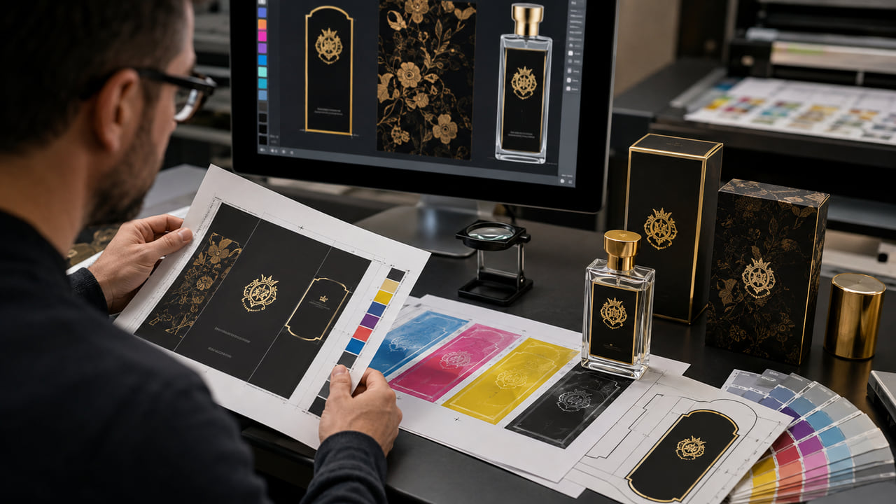 What artwork file checks prevent perfume label production delays for repeat orders?