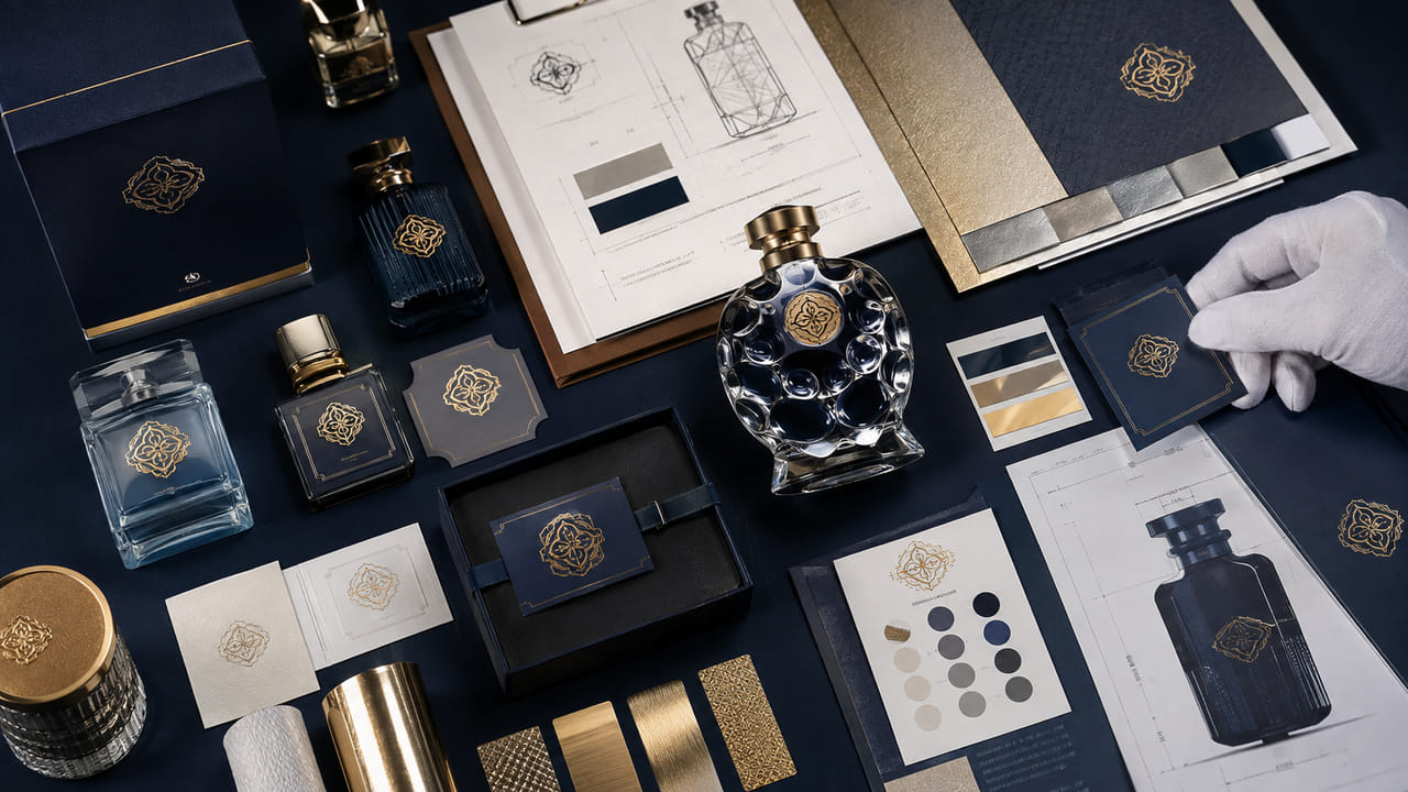 What should buyers send for a real perfume label factory quote when upgrading a standard bottle?
