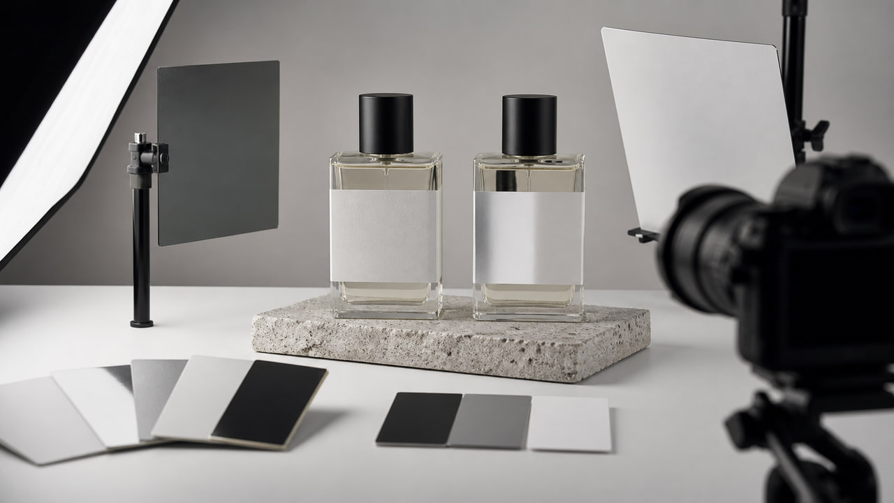 Perfume Product Photos: Label Finishes That Reduce Glare and Reflections