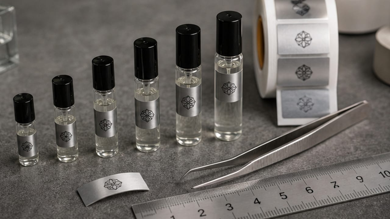 Perfume Sample Vial Label Size Checklist for 2ml to 10ml Formats
