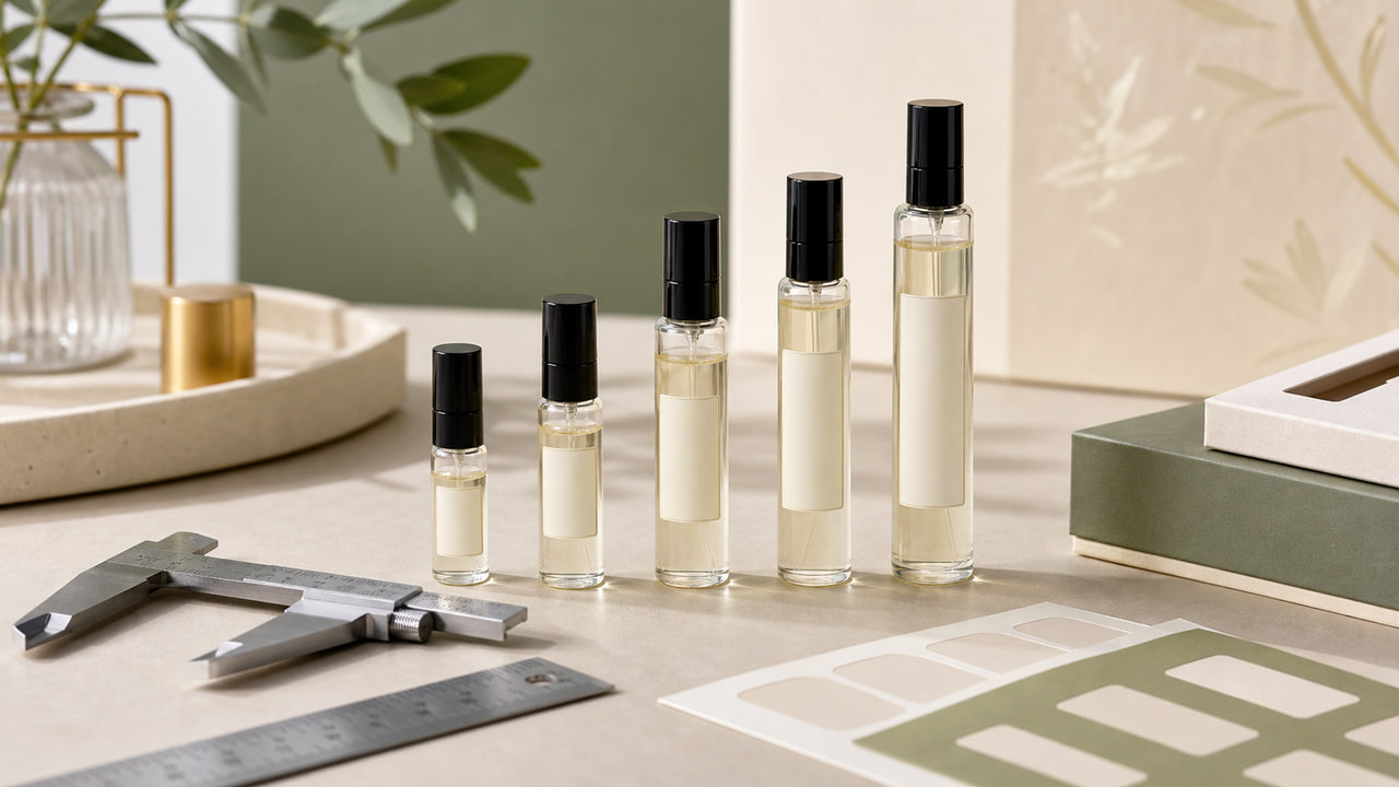 Perfume Sample Vial Label Size Checklist for 2ml to 10ml Formats for Private Label Fragrance Sellers