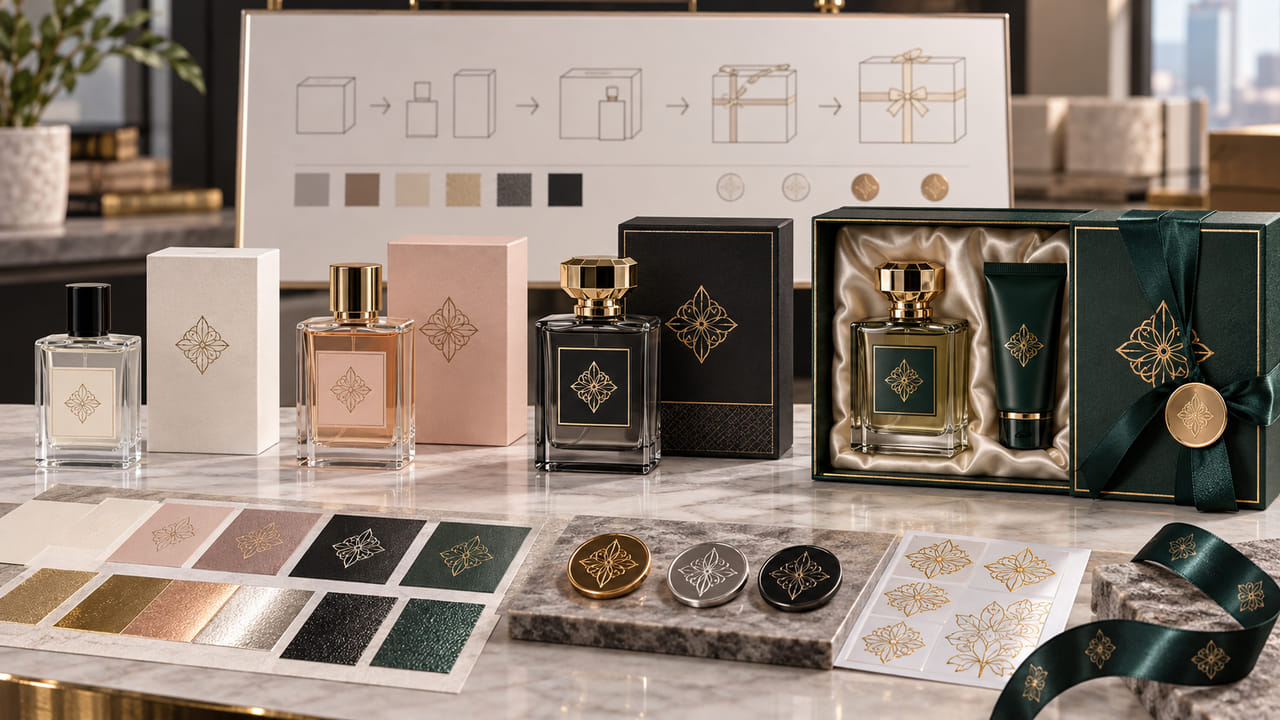 What packaging upgrades should private label perfume buyers plan first for perfume gift sets?