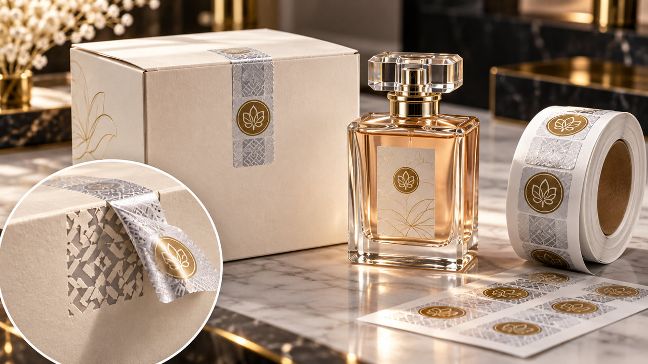 When should buyers use VOID security seals for online perfume orders for GCC fragrance launches?
