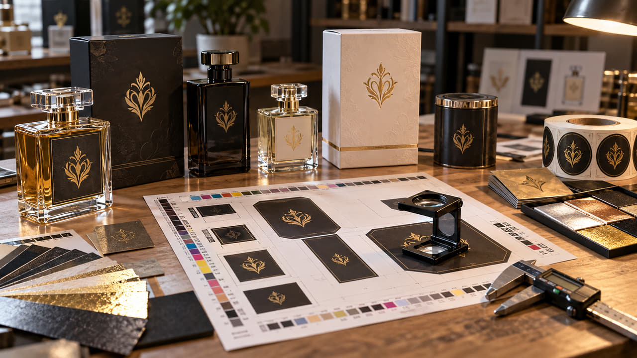 How should buyers evaluate a perfume label supplier before sending artwork for ecommerce perfume brands?
