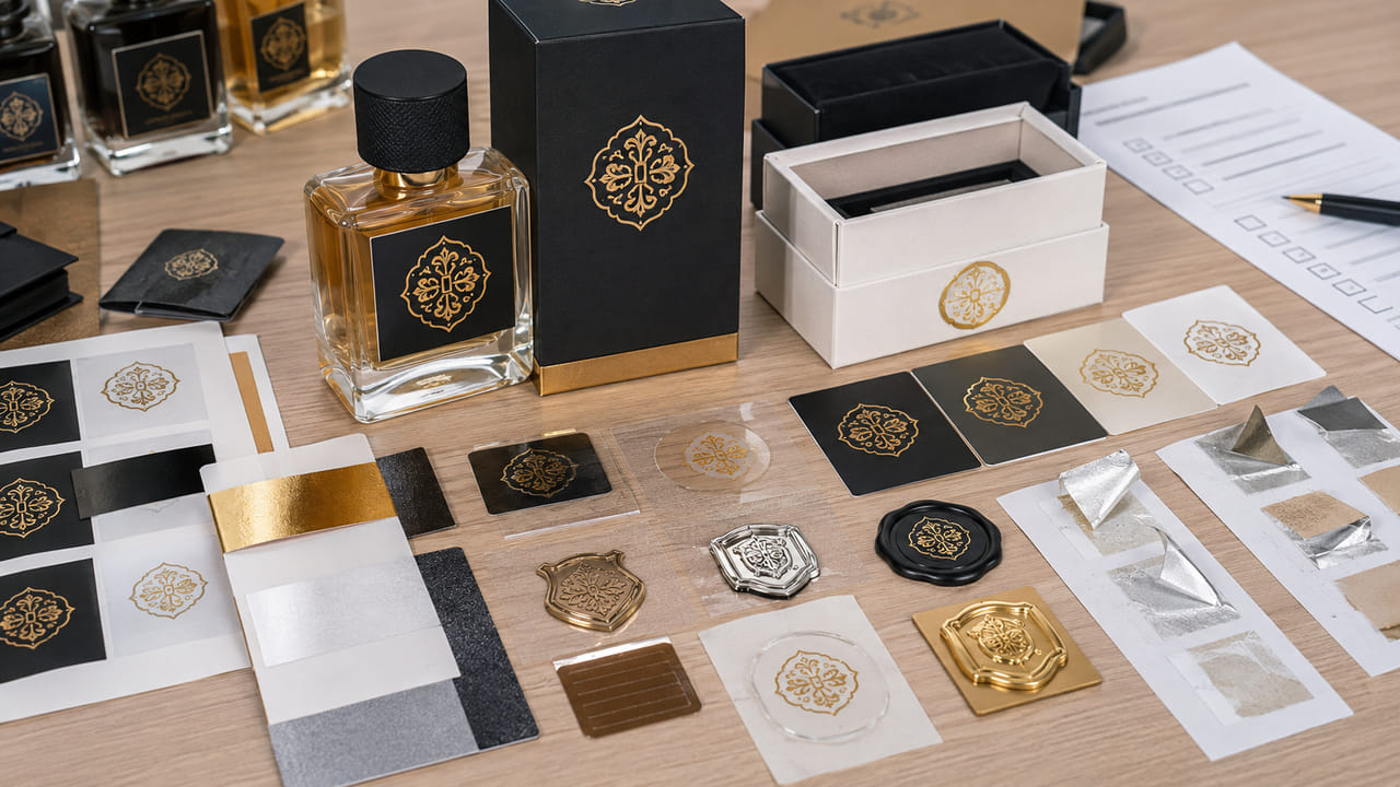 How should buyers evaluate a perfume label supplier before sending artwork for perfume gift sets?