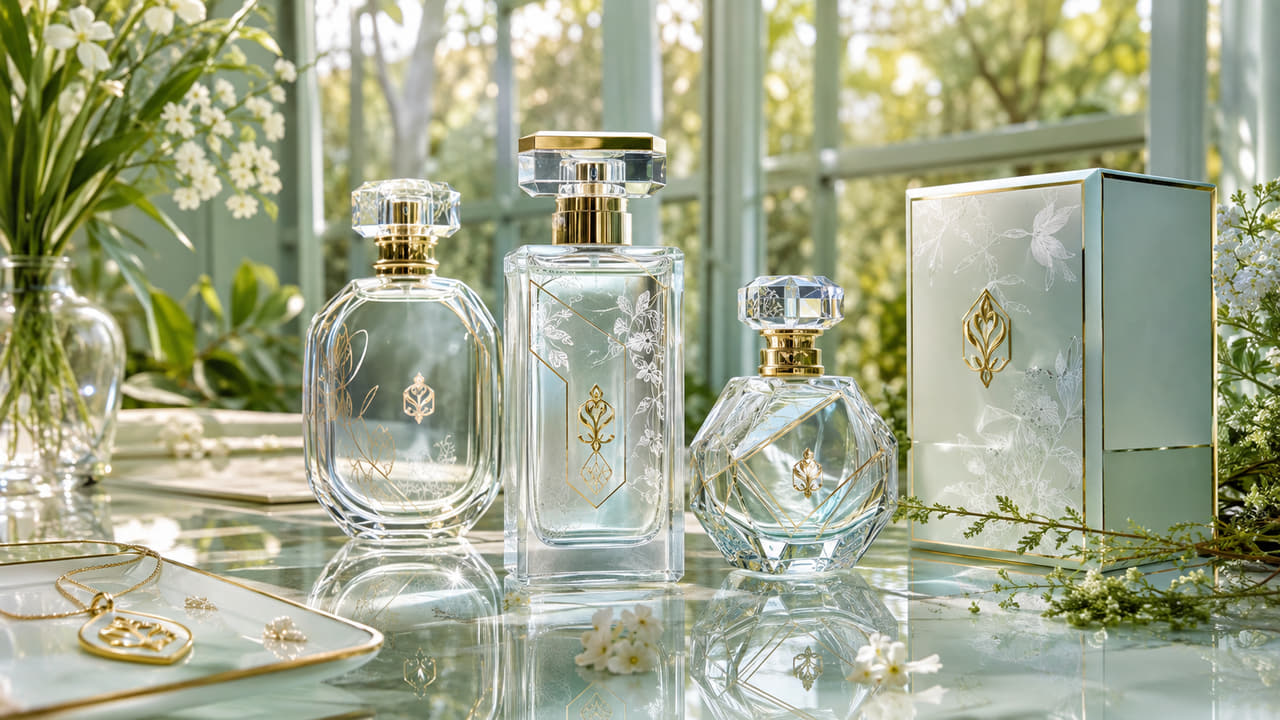 How can buyers avoid a cheap look with transparent labels on clear glass when upgrading a standard bottle?