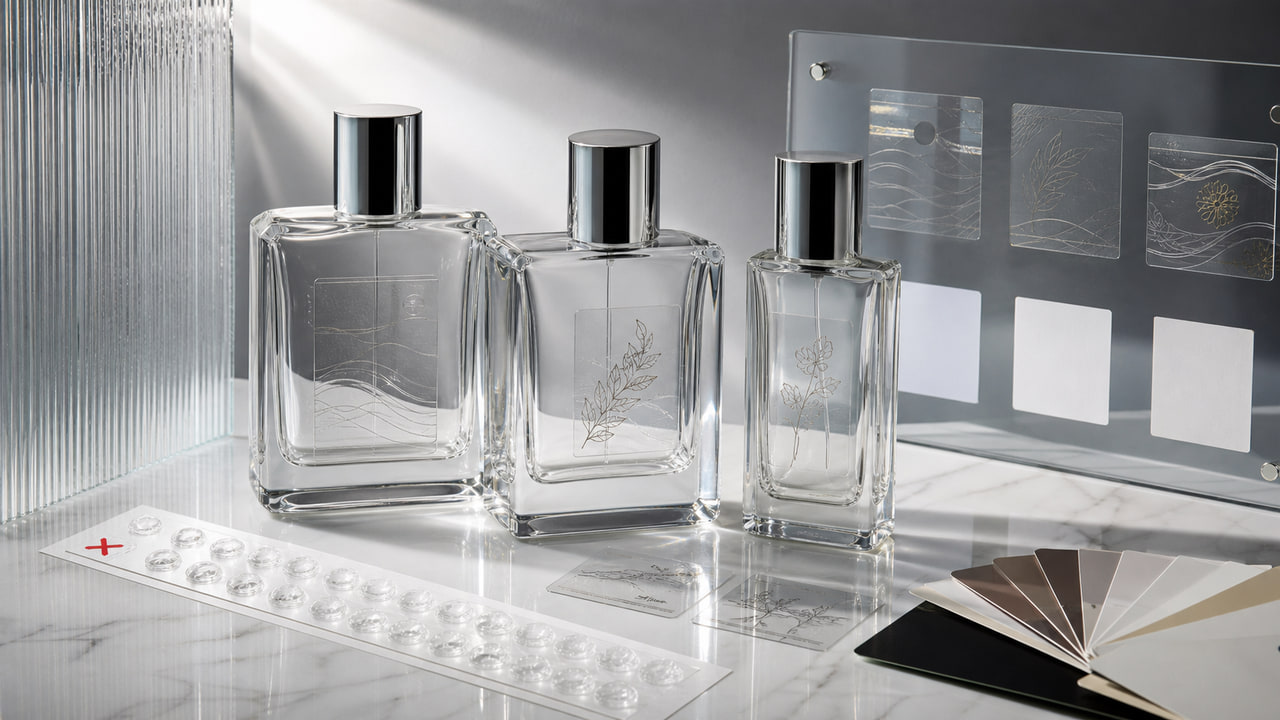 Transparent Labels on Clear Perfume Glass: How to Avoid a Cheap Look for Private Label Fragrance Sellers