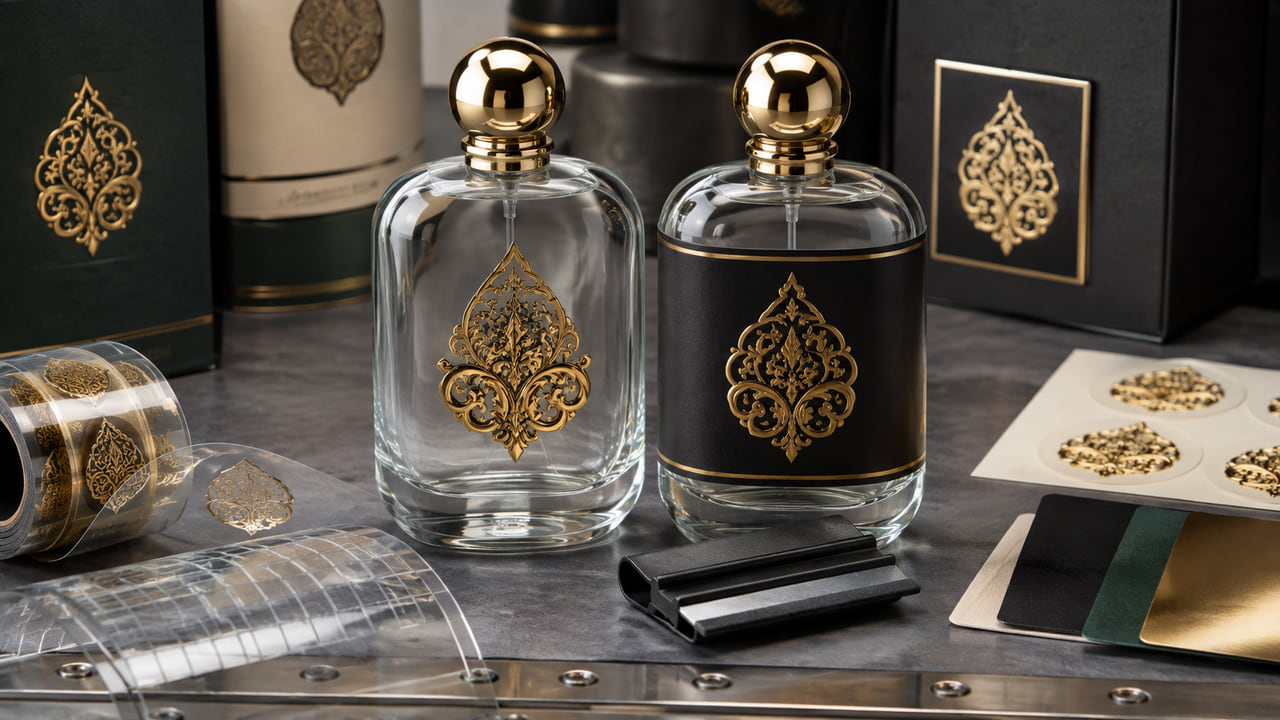 Should buyers test UV DTF or Vinyl first on curved perfume bottles for GCC fragrance launches?