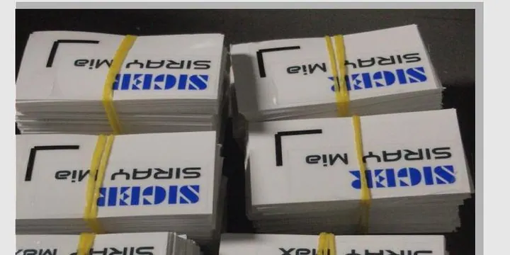 Packed sticker order