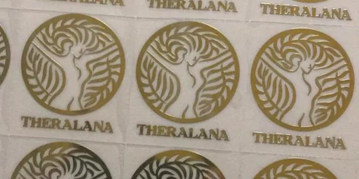 Oval gold label sheet