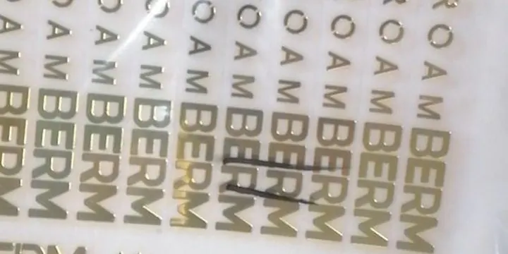 Gold label sticker sheet